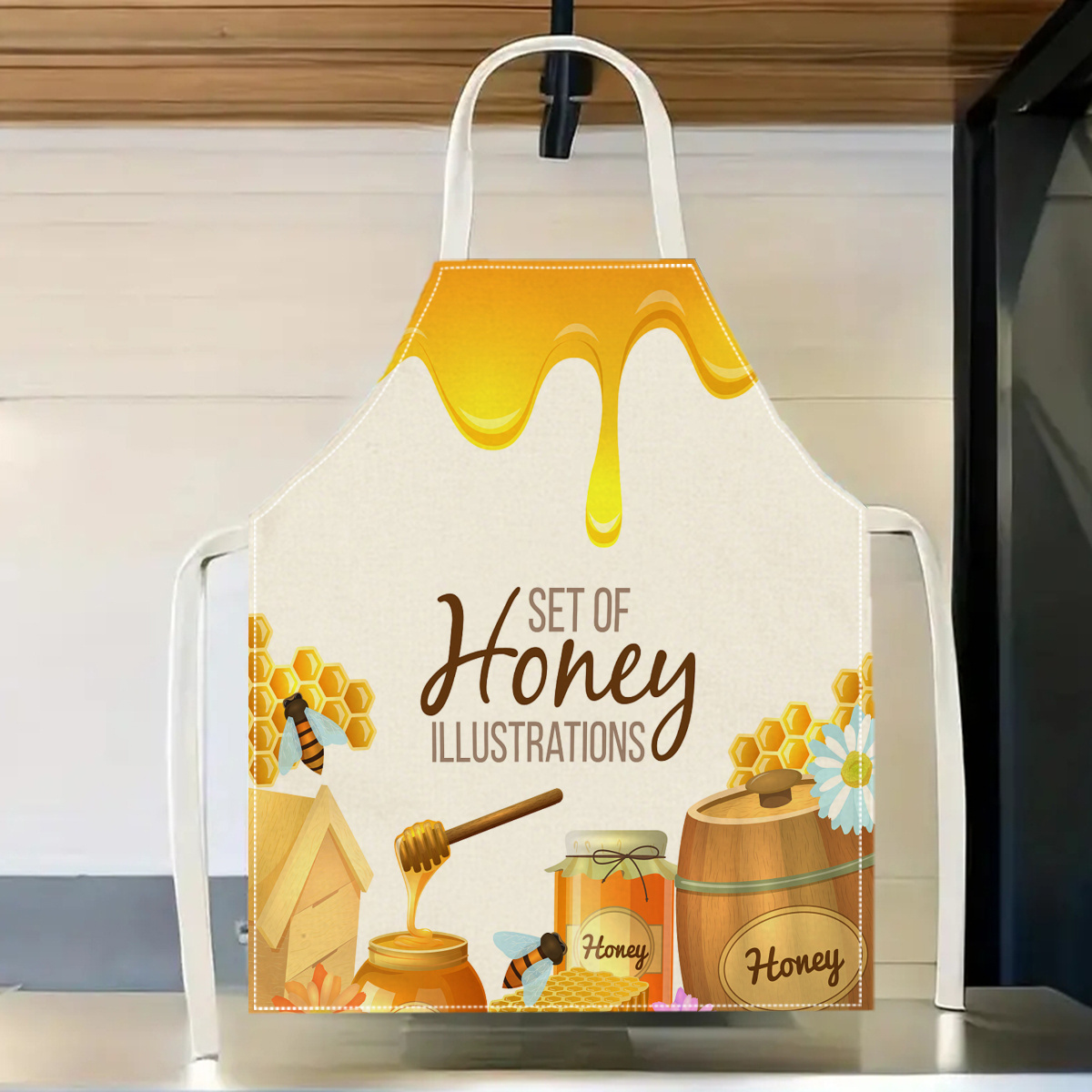 Kitchen Baking Gift Ideas - Фартук с изображением пчелы, 1 шт.,
