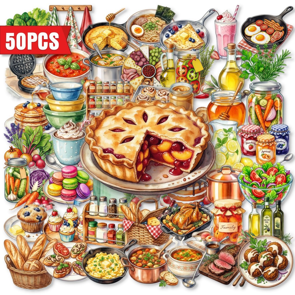 50 шт. прозрачных ПЭТ-наклеек  – обзор и цена Baking (Kitchen Ingredient)